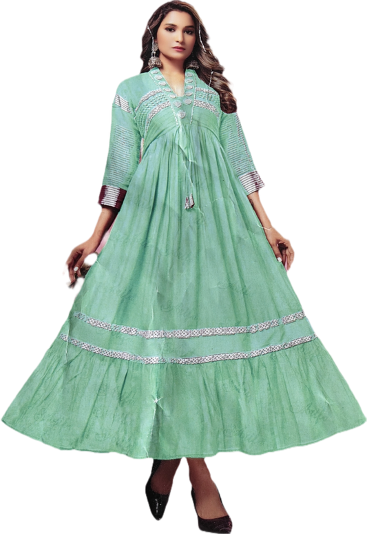 Mint Green Embroidered Dress